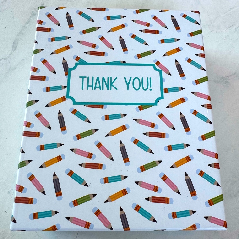 20 Colorful colored Pencil Thank You Card Set w/envelopes✏️FUN 4 teachers&more!